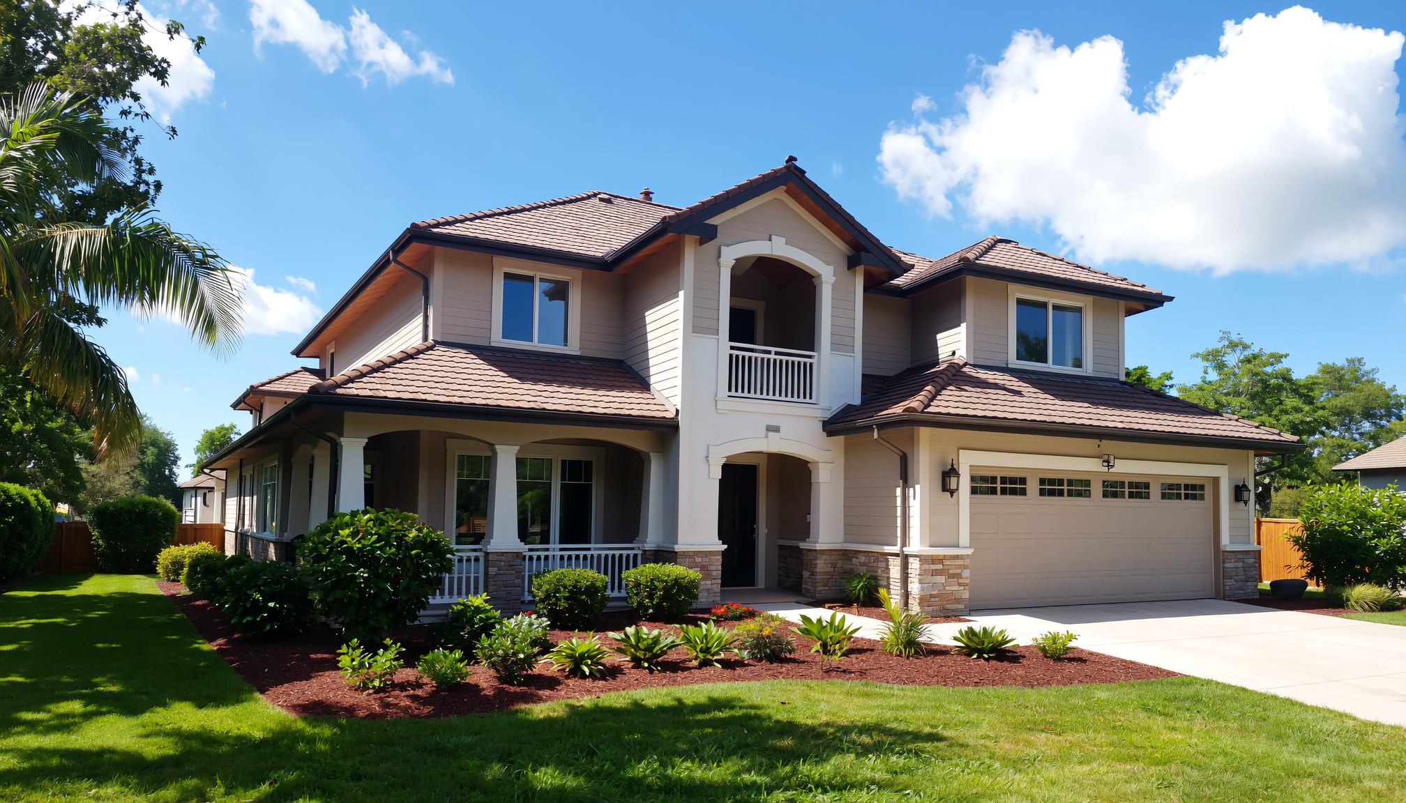 Jacksonville, FL home seamless rain gutters.